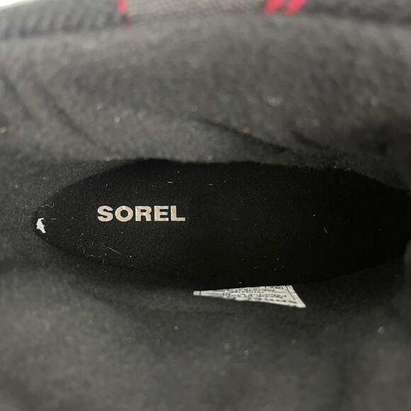 Sorel Whitney Plaid Waterproof Snow Boots Red Dahila Size 6.5 - Picture 8 of 10